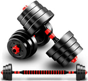 25KG Adjustable Dumbbell Barbell Set Spinlock Vinyl Home Gym Weights