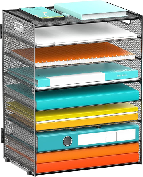 8-Tier Metal Desk Organizer Letter Tray File Holder for Office & Home