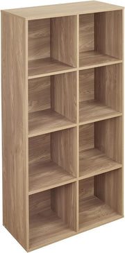 8 Cube Bookcase Storage Unit – Modern Shelving Display, Tall Organiser for Livin