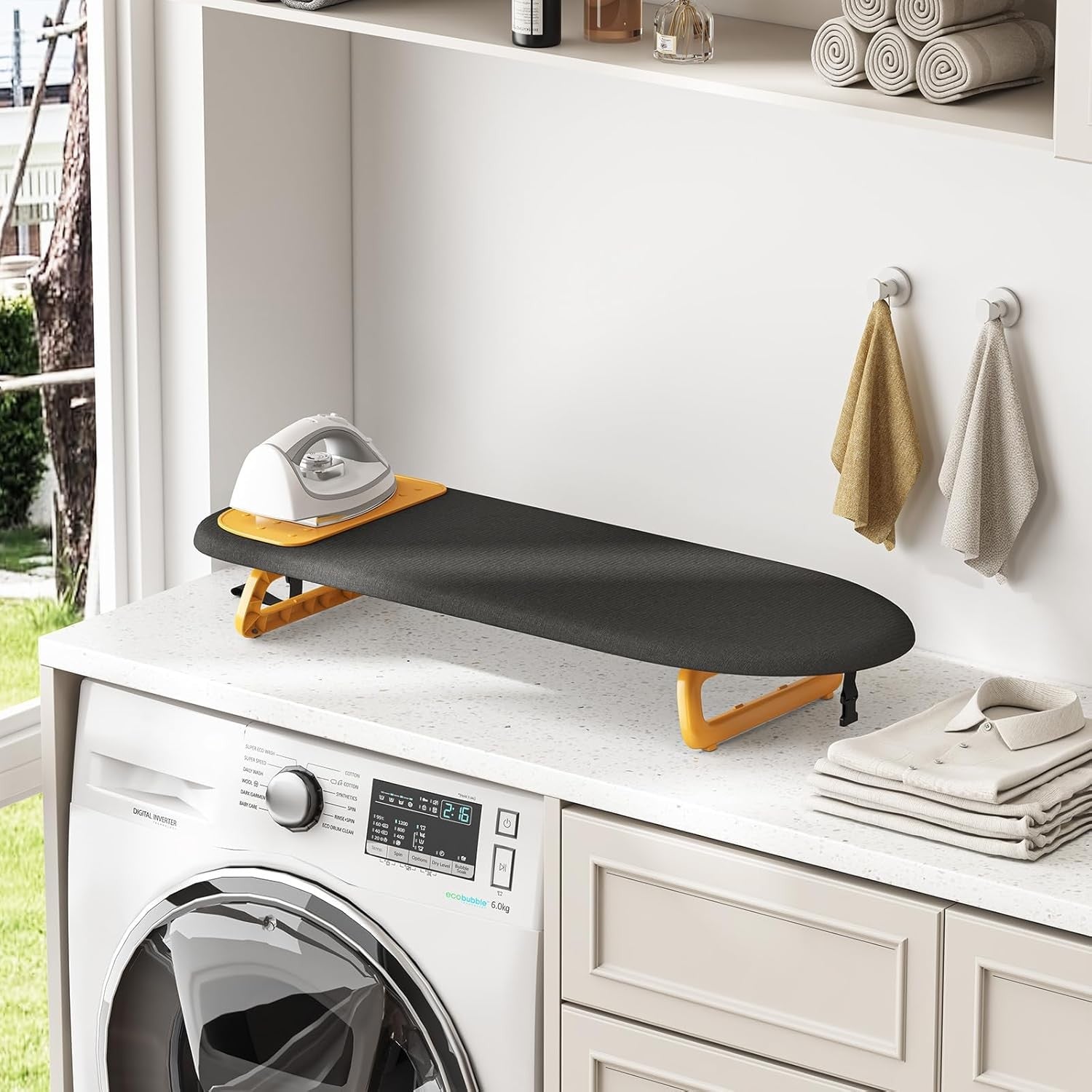 Tabletop Ironing Board Mini Folding Iron Board for Travel Dorm Small Spaces