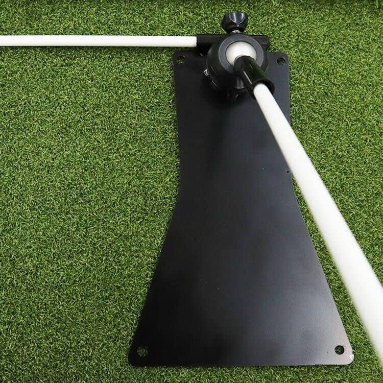 Golf Swing Trainer Plate Metal Practice Aid Alignment Tool