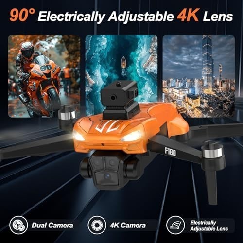 4K GPS Drone with 4.5" LCD Screen, Foldable Obstacle Avoidance Quadcopter