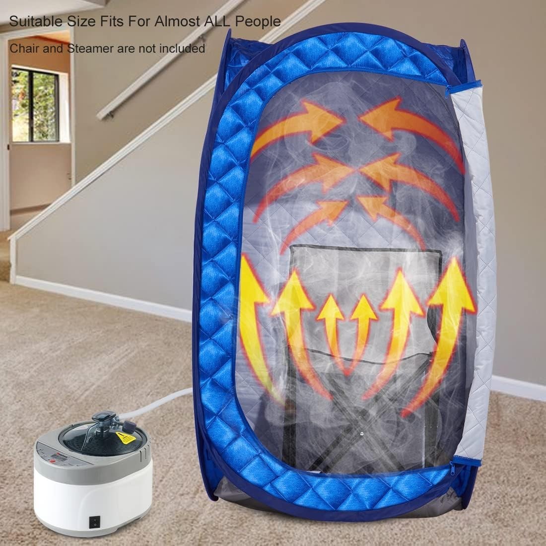 Portable Sauna Tent Foldable One Person Full Body Spa Detox Weight Loss Blue