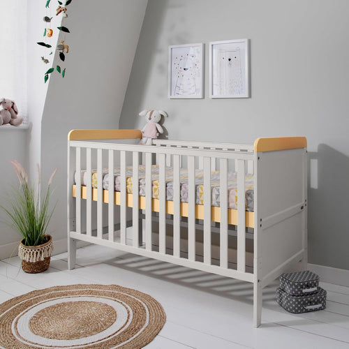 3in1 Mini Cot Bed with Drawer Toddler Sofa Adjustable Height Wooden Frame Dove