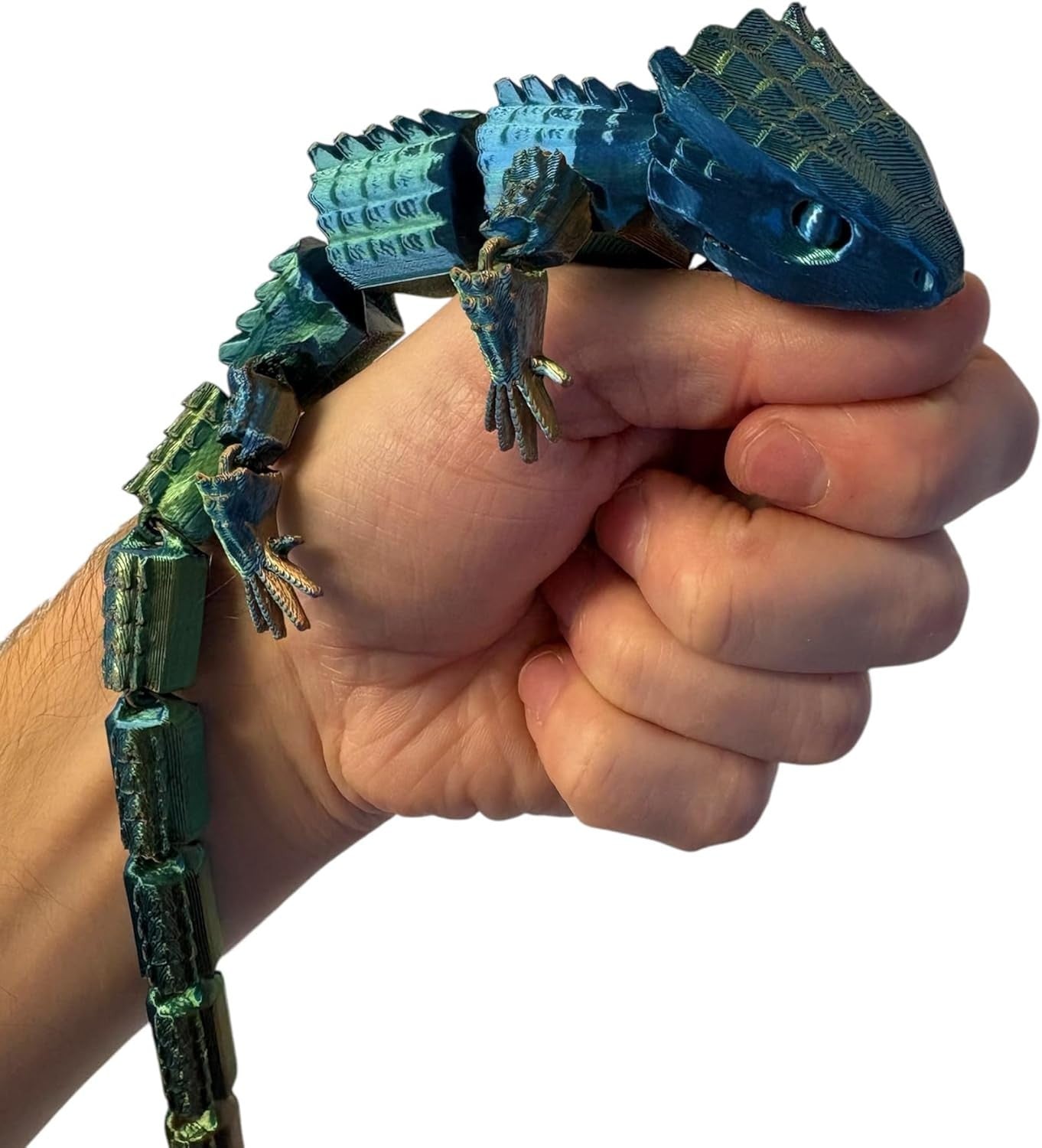 Emerald Lizard Fidget Articulated Colour Changing Sensory Toy