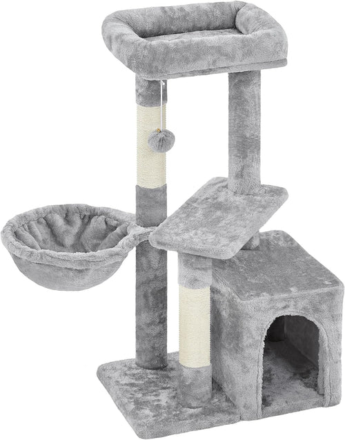 Cat Tree Tower 85cm Indoor Condo Hammock Sisal Scratching Post Play Centre