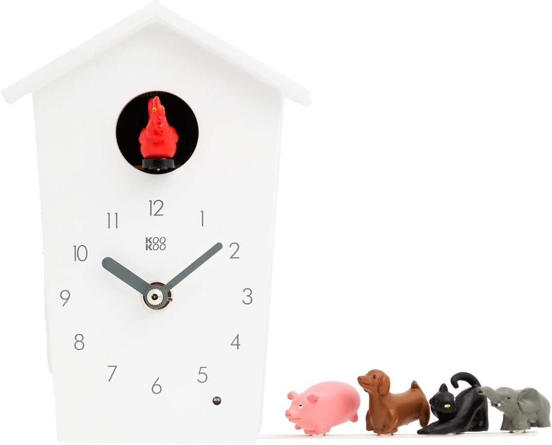 Farm Animal Cuckoo Clock Kids Room Wall Decor | Sounds | No Pendulum