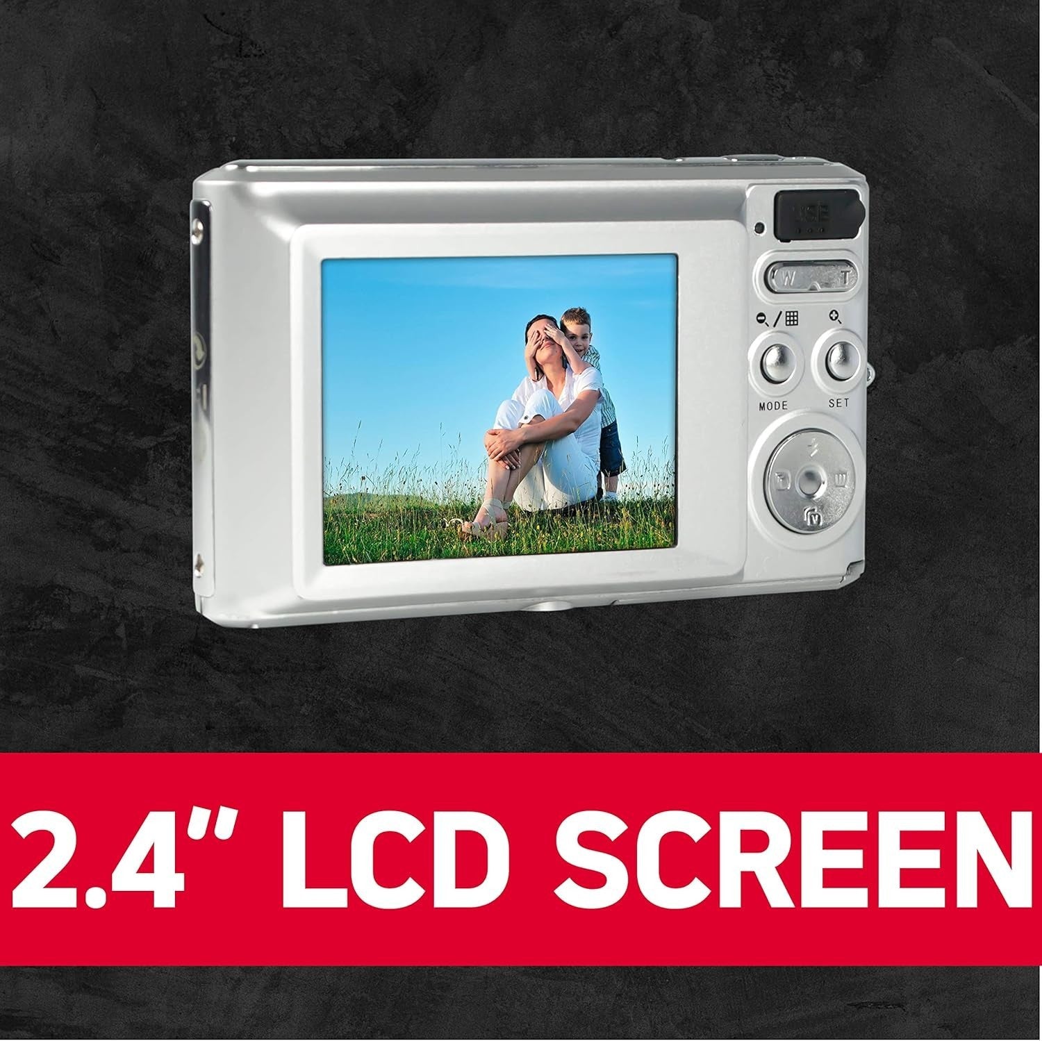21MP Digital Compact Camera 8X Zoom HD Video LCD Screen Silver
