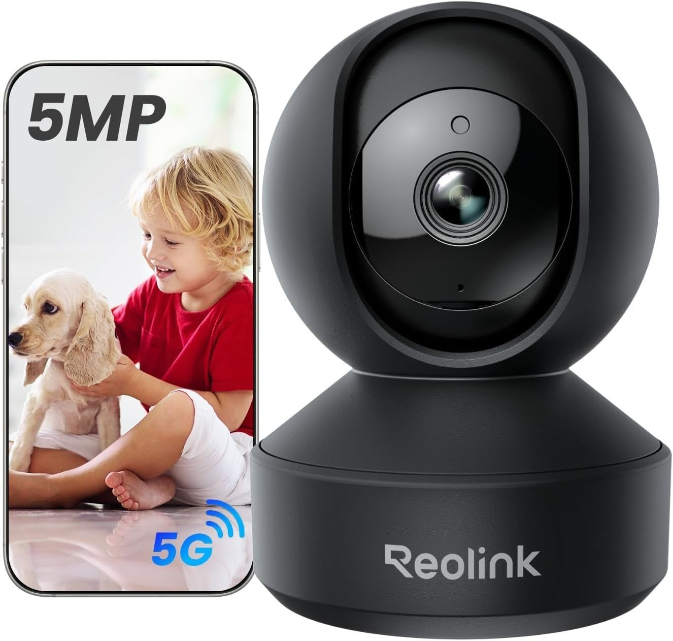 3K Indoor Security Camera 360° Auto Tracking Pet Baby Monitor WiFi