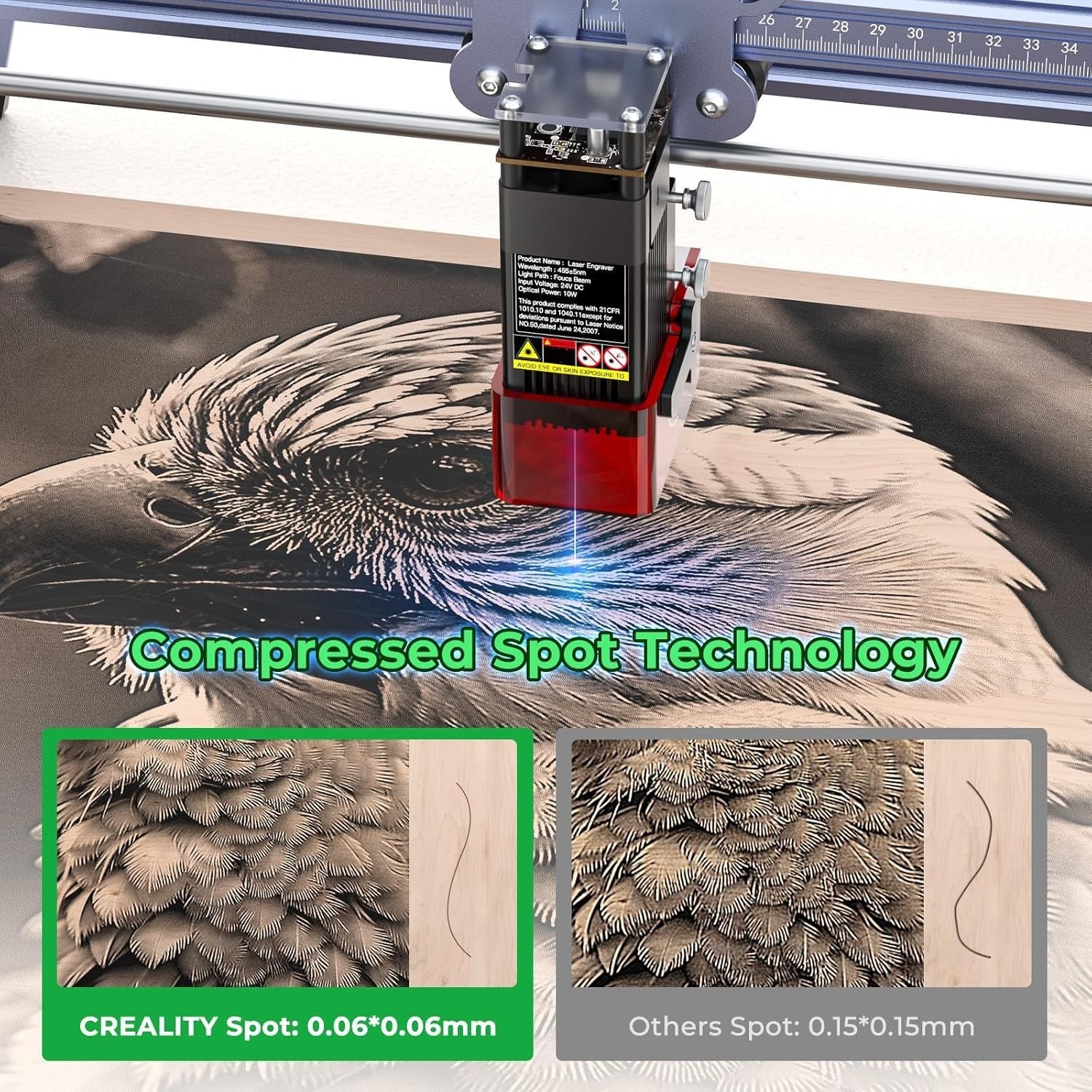 5W Laser Engraver Desktop Cutter High Precision 400x415mm Wood Metal