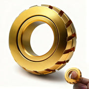 Gold Metal Fidget Ring Magnetic Slider Stress Relief EDC