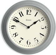 40cm Grey Silent Wall Clock Classic Round Design for Kitchen or Living Room