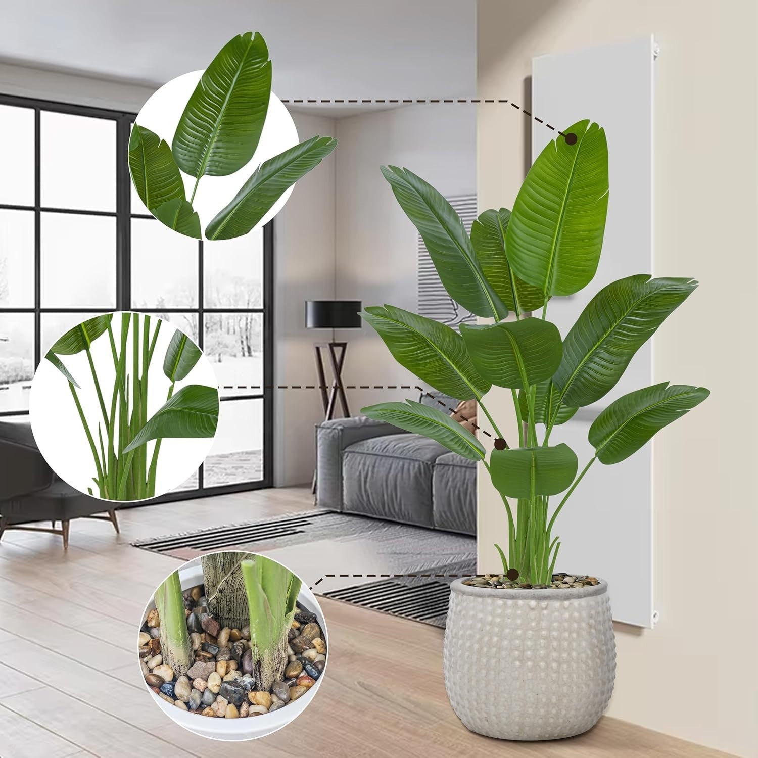 180cm Artificial Bird Paradise Tree Tall Tropical Banana Leaf Plant Home Decor