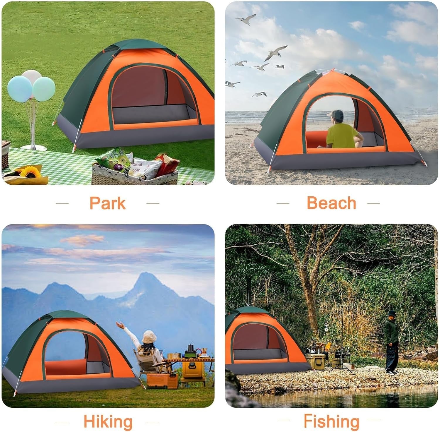 2-3 Man Automatic Pop Up Camping Tent Waterproof