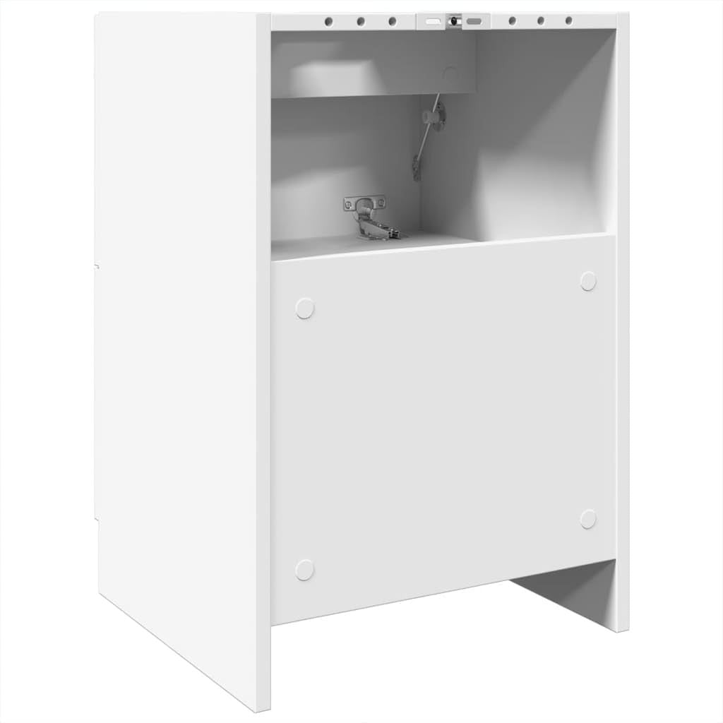 White Bathroom Sink Cabinet 40x37x59cm Modern Under Sink Storage Unit