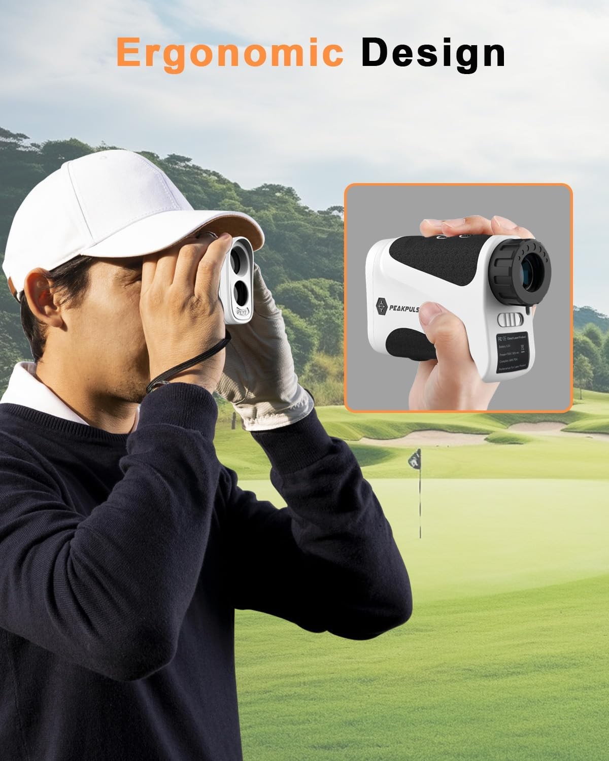 Golf Laser Rangefinder 1700 Yards Slope Flag Lock Vibration 6X Magnification
