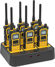 IP67 Waterproof Walkie Talkies 6 Pack Long Range Noise Reduction Radio