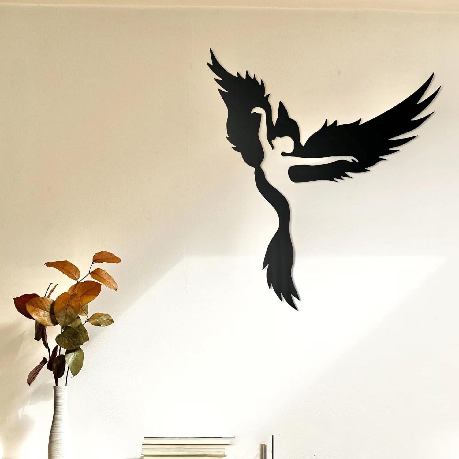 Metal Ballerina Angel Bird Wall Art Silhouette