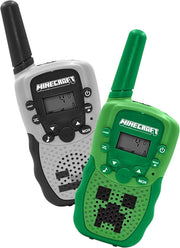 Minecraft Walkie Talkie Set 2 Pack Rechargeable VOX Flashlight 1km