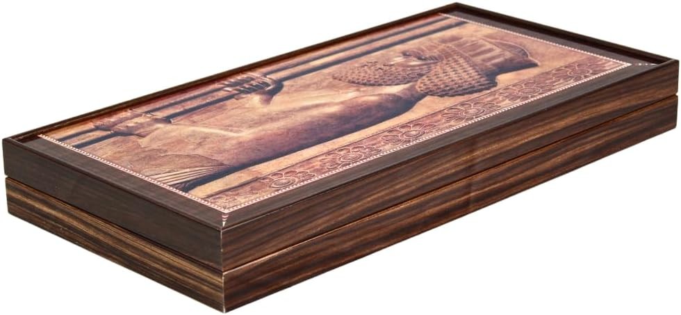 Wooden Backgammon Set 20 Inch Ancient Design Luxury Classic Board Game