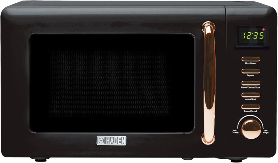 Black & Copper 20L Microwave 800W 5 Power Levels Digital Timer
