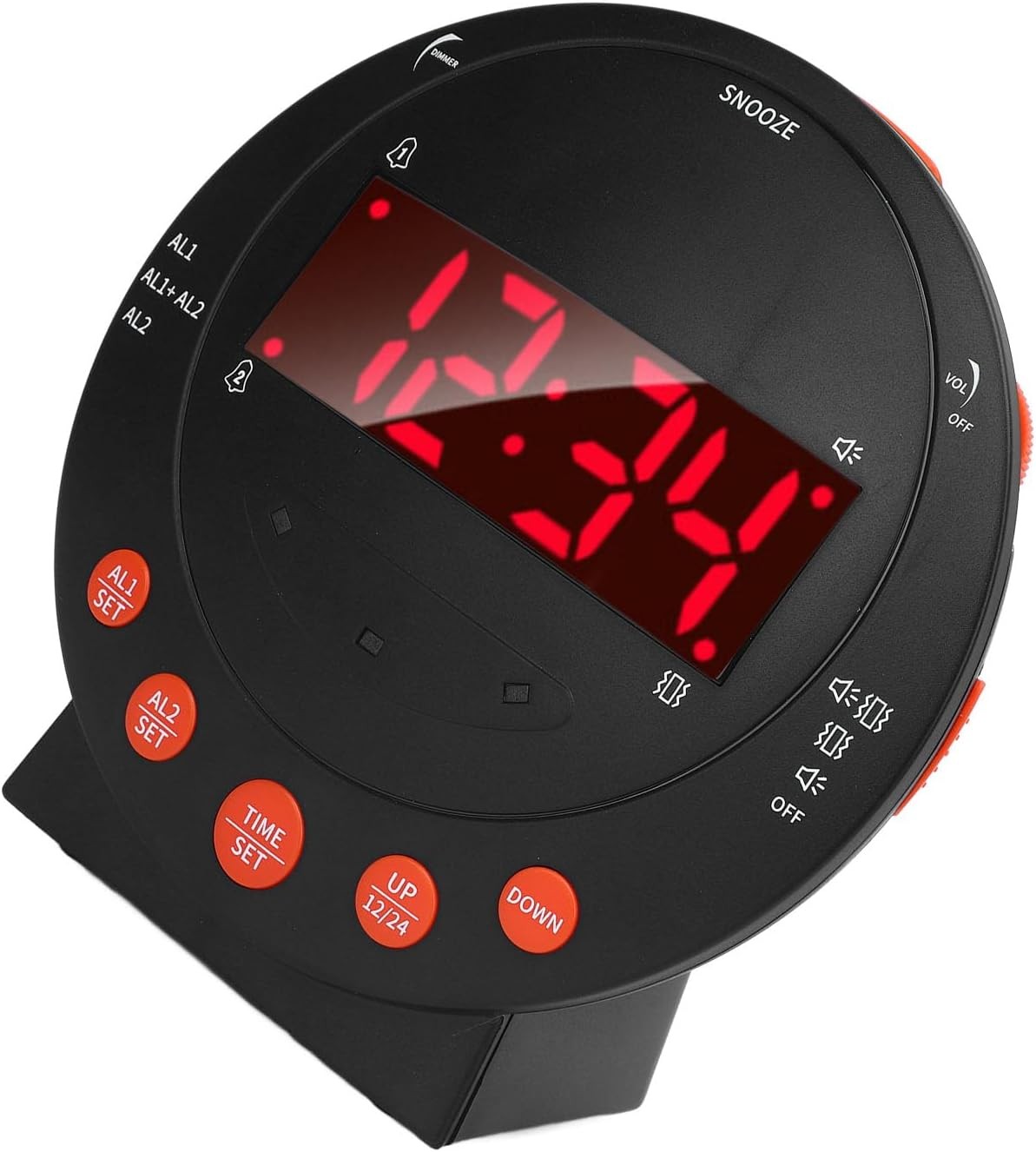 Extra Loud Alarm Clock with Bed Shaker LED Display for Heavy Sleepers UK Plug
