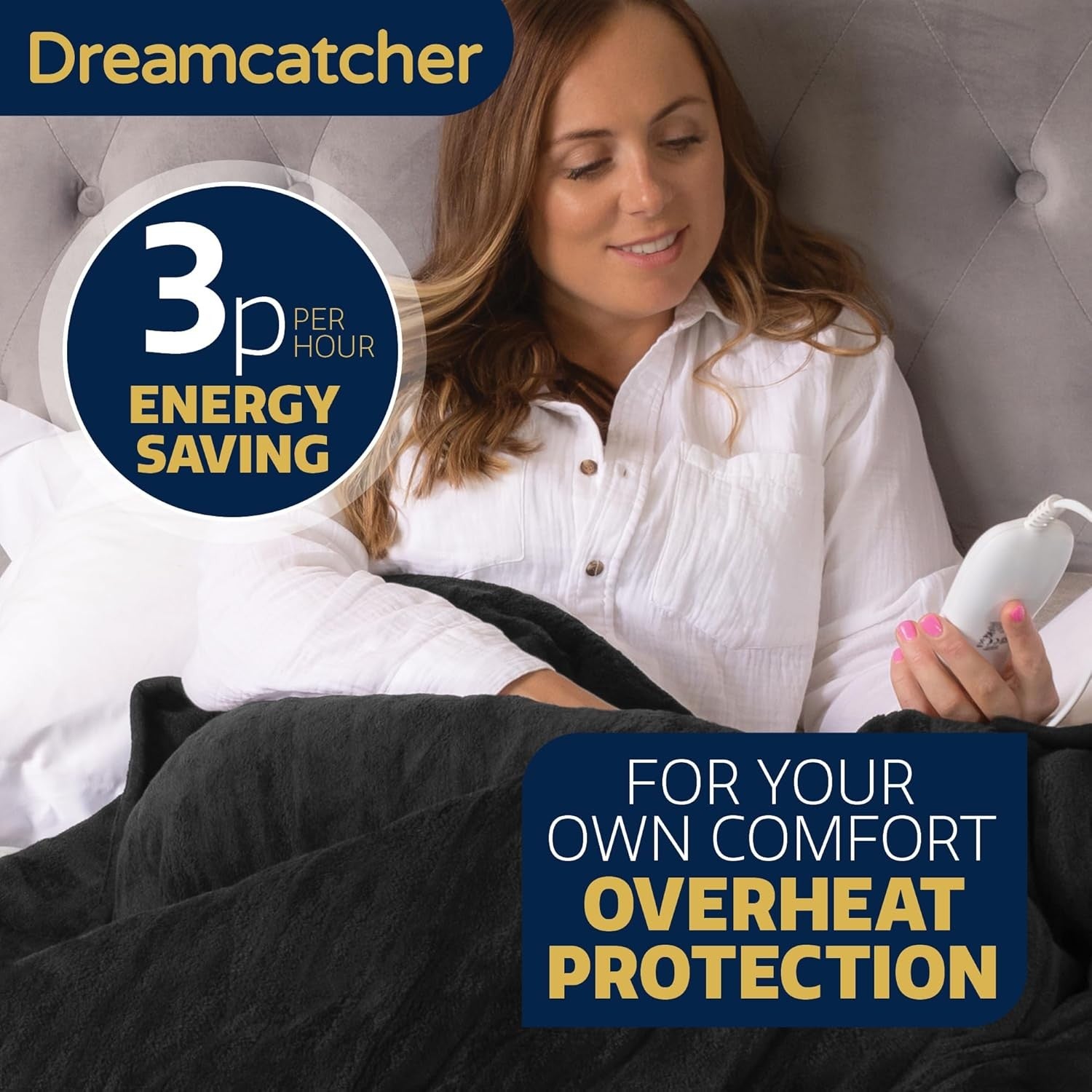 Electric Heated Throw Blanket 160x120cm Sherpa Fleece 9 Heat Timer Washable