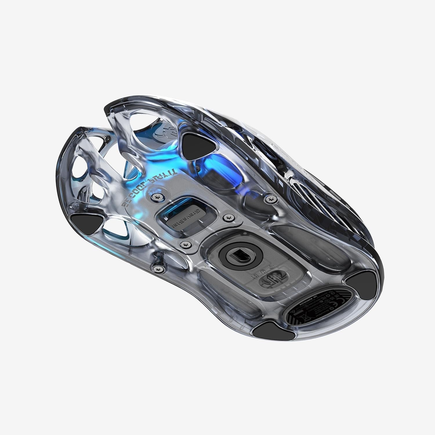 Transparent RGB Wireless Gaming Mouse 26K DPI 79g 5 Button Pro