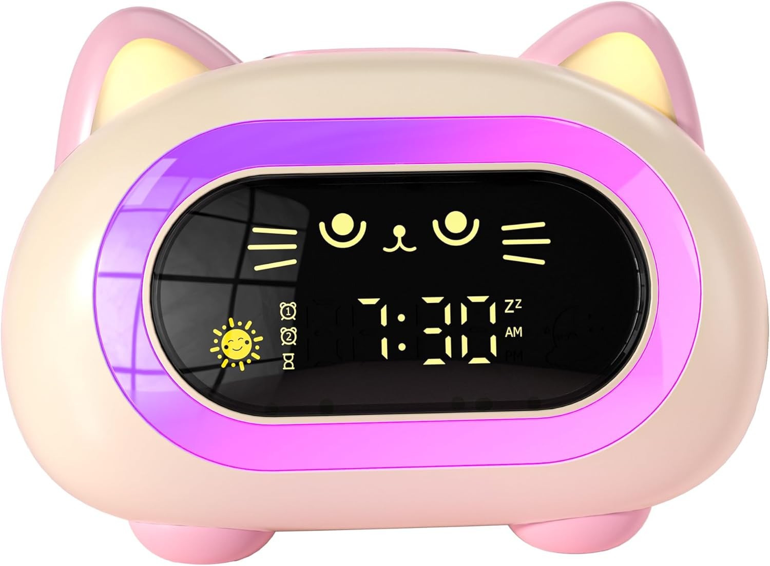 Kids Alarm Clock Sleep Training Night Light Dual Alarm Snooze LED