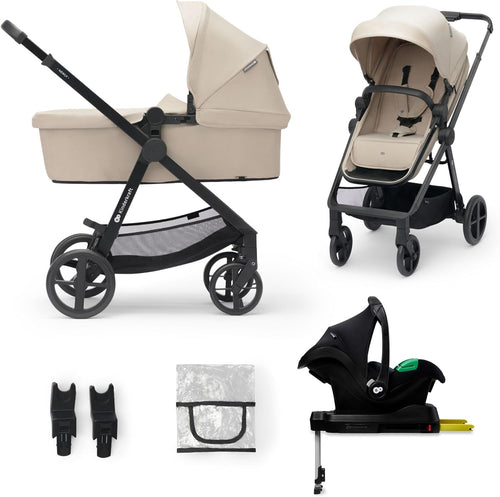4 in 1 Baby Travel System 22kg, Foldable Pram, Car Seat Included