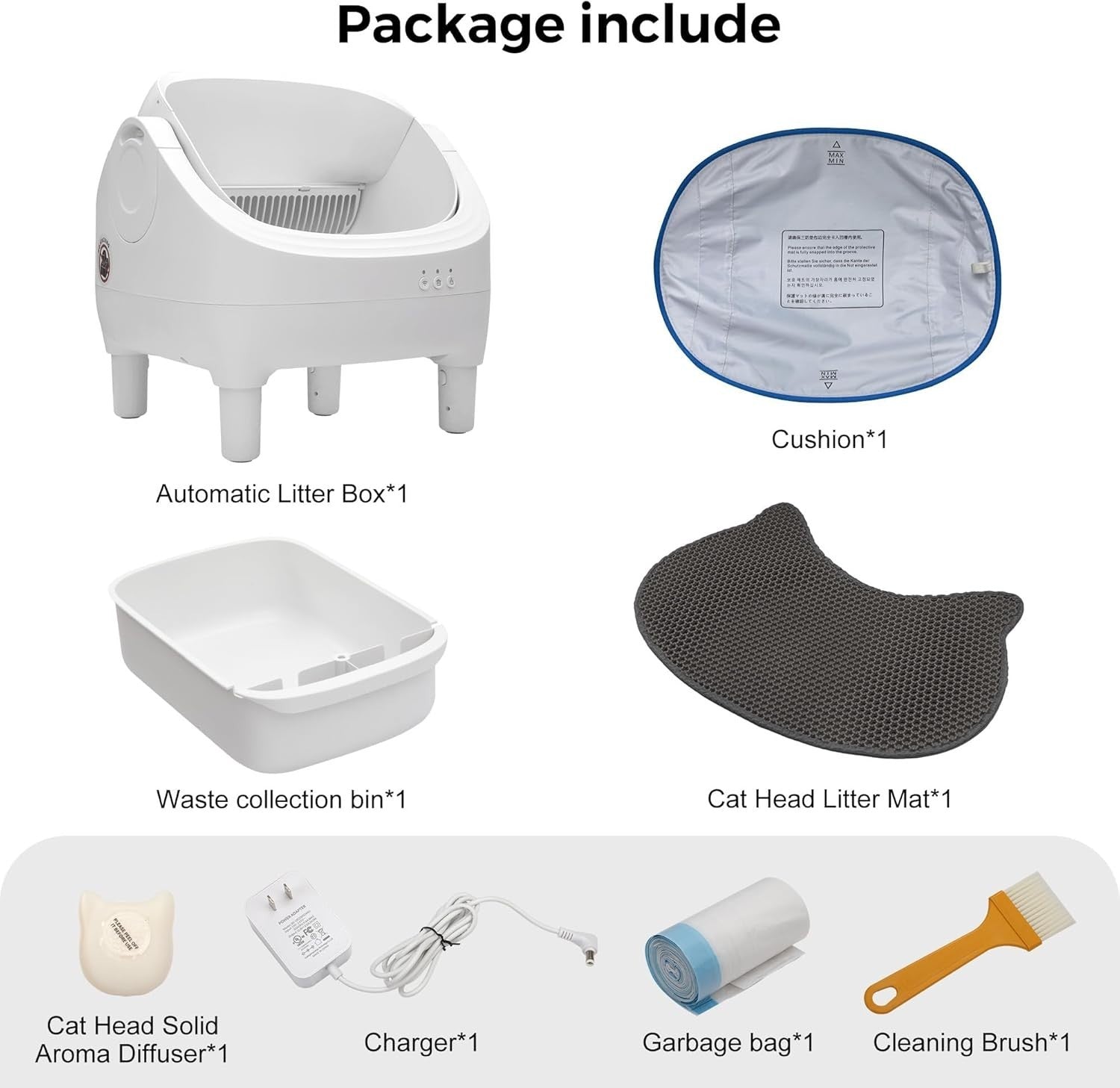 Self Cleaning Cat Litter Box App Control XL Auto Smart Multi Cat Tray