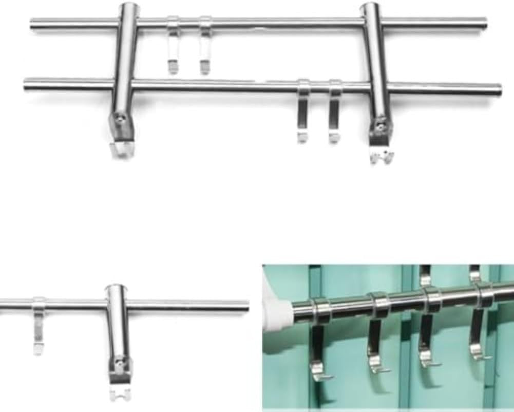 Double Stainless Steel Towel Rail Radiator 50cm Heated Clothes Dryer