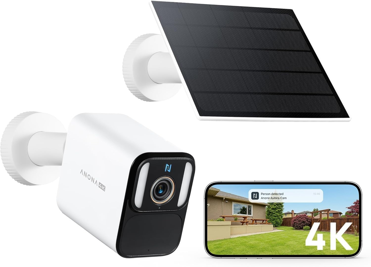 4K Solar Security Camera Wireless 8MP Color Night Vision No Fees