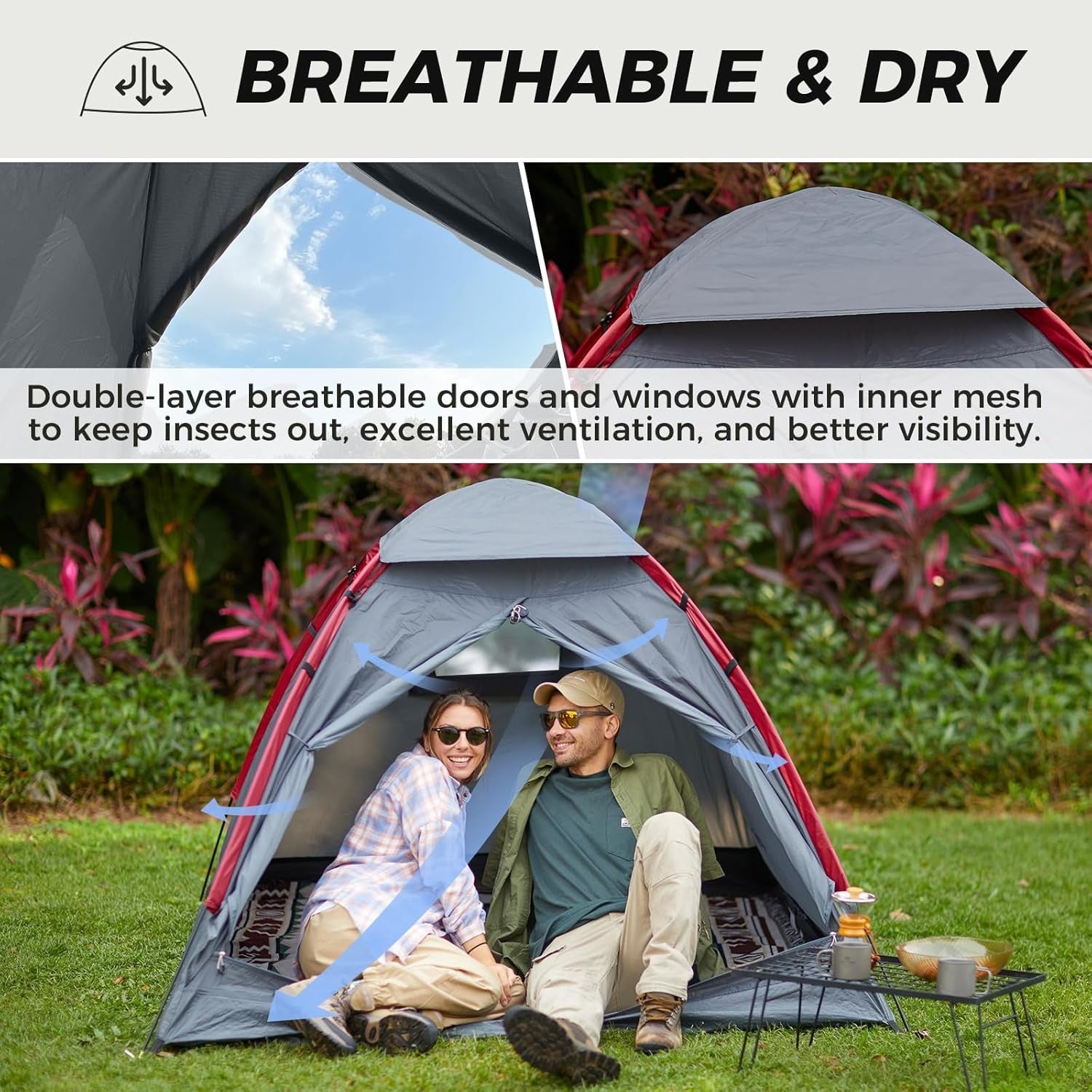 KingCamp MONDOME II 2-Person Waterproof Ultralight Dome Tent