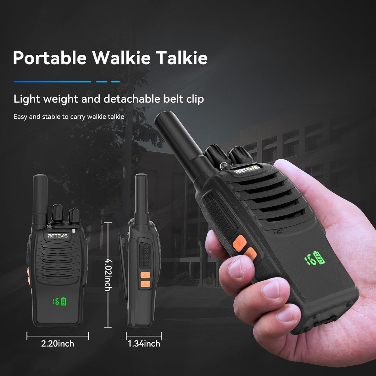 Walkie Talkies 6 Pack Rechargeable Two Way Radio w Screen 6 Way Charger