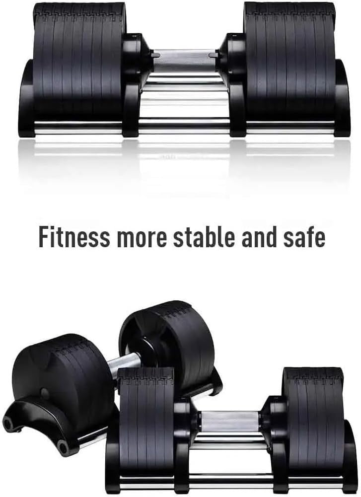 32kg Adjustable Dumbbell Pair 9-in-1 Easy Lock Cast Iron Home Gym