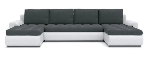 Beige Corner Sofa Bed with Storage 3 Seater 296cm Modern Living Room