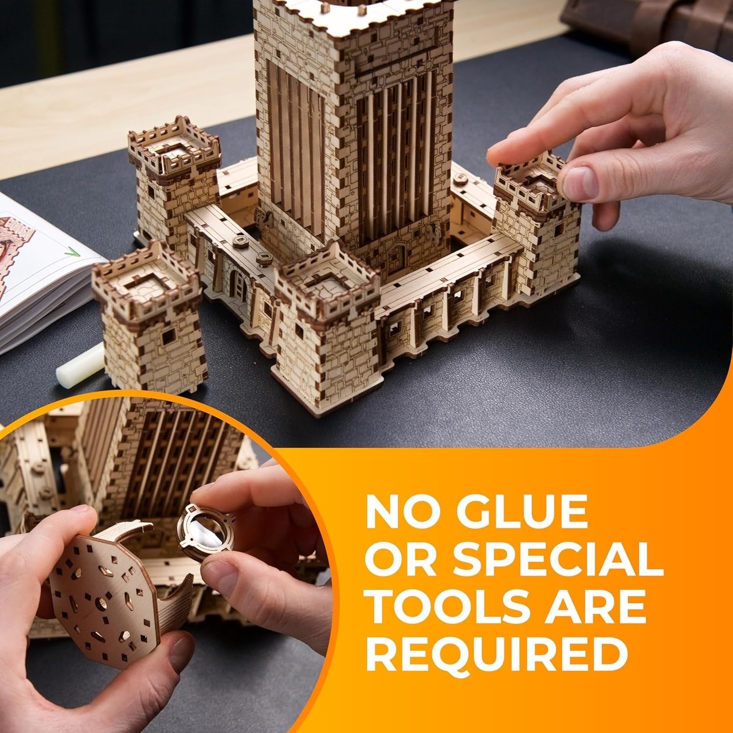 3D Wooden Lighthouse Puzzle with LED Nightlight – DIY Model Kit Gift