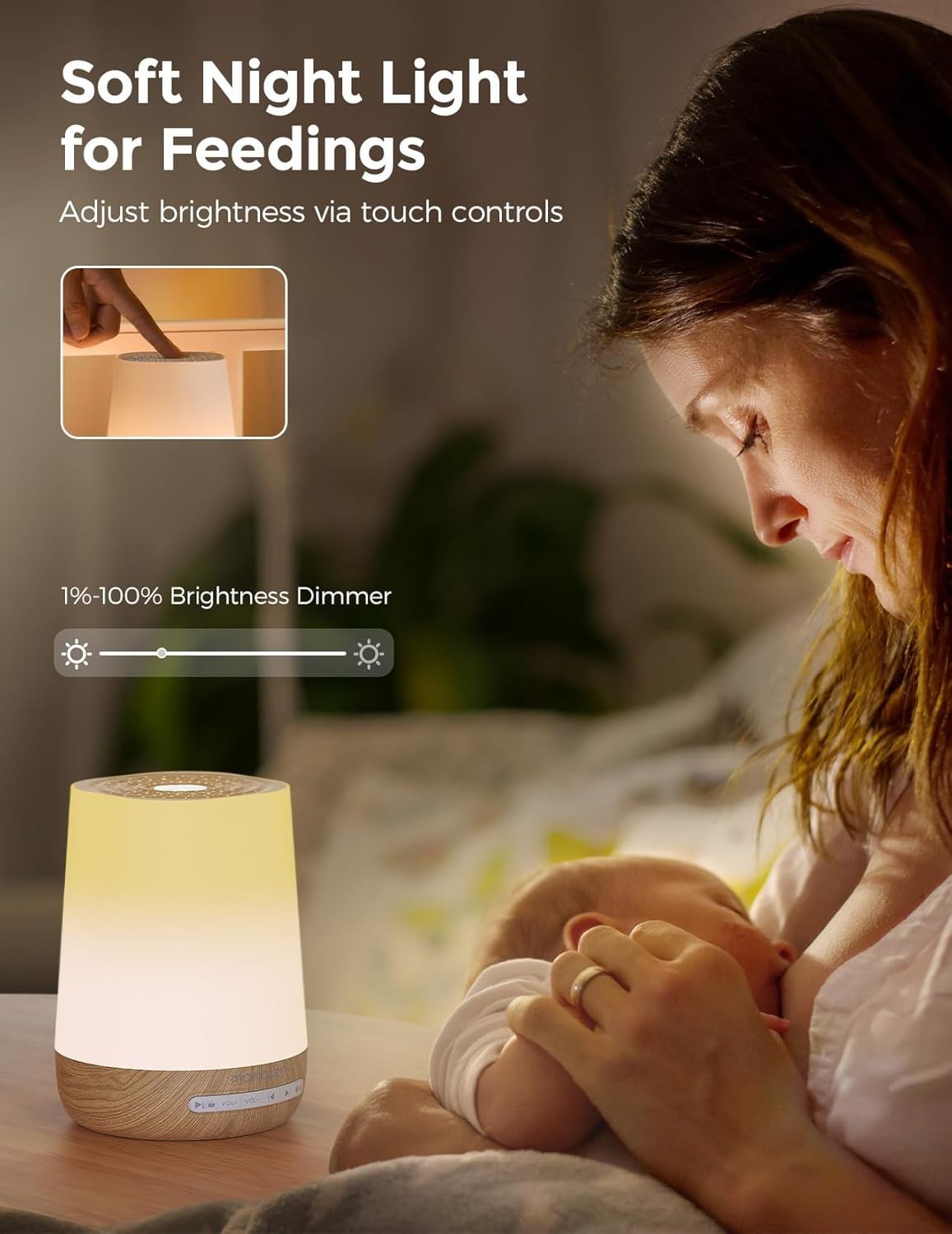 Baby White Noise Machine for Sleep | 34 Soothing Sounds, Night Light & App