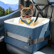 Elevated Dog Booster Car Seat Pet Travel Bed Safety Leash 30lbs Blue