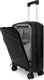 20in Cabin Luggage Polypropylene Hard Case TSA Lock Spinner Wheels Pocket