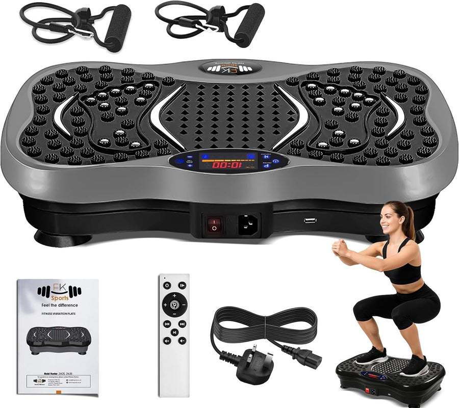 Vibration Plate Exercise Machine 99 Levels Bluetooth Remote 120KG