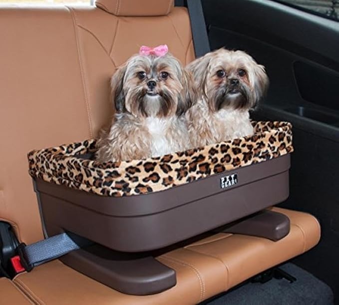 Large Dog Car Booster Seat Pet Travel Bed Safety Tether Washable Black