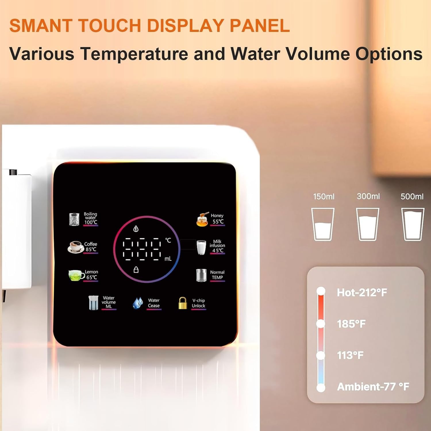 Instant Hot Water Dispenser 3.5L Fast Boil | Adjustable Temp LED Display