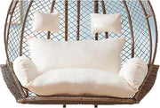 Waterproof 2 Seater Egg Chair Cushion Thick Padded Swing Seat Garden Patio