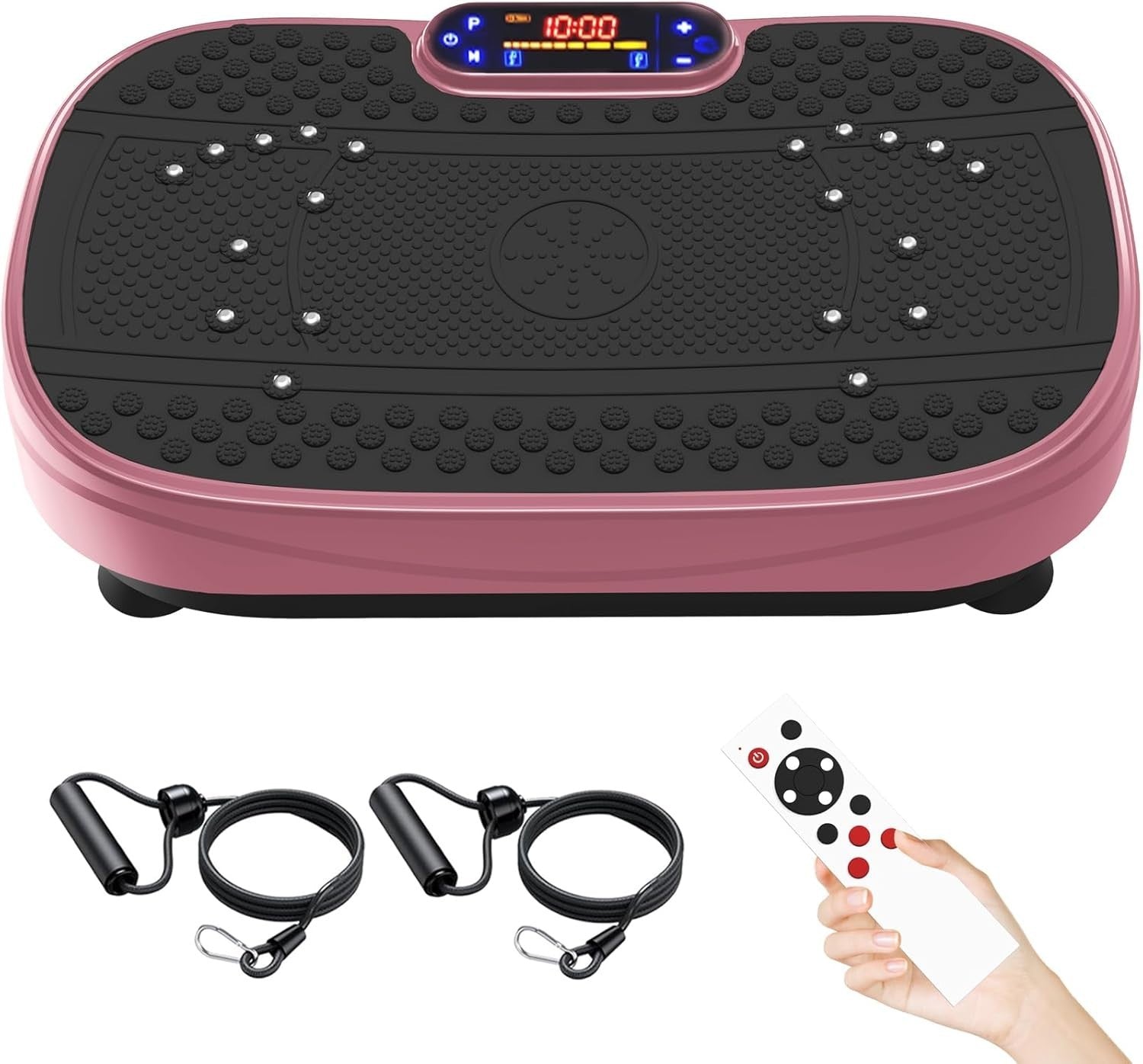 Rose Red Vibration Plate Exercise Machine Full Body Shaker 120 Speeds
