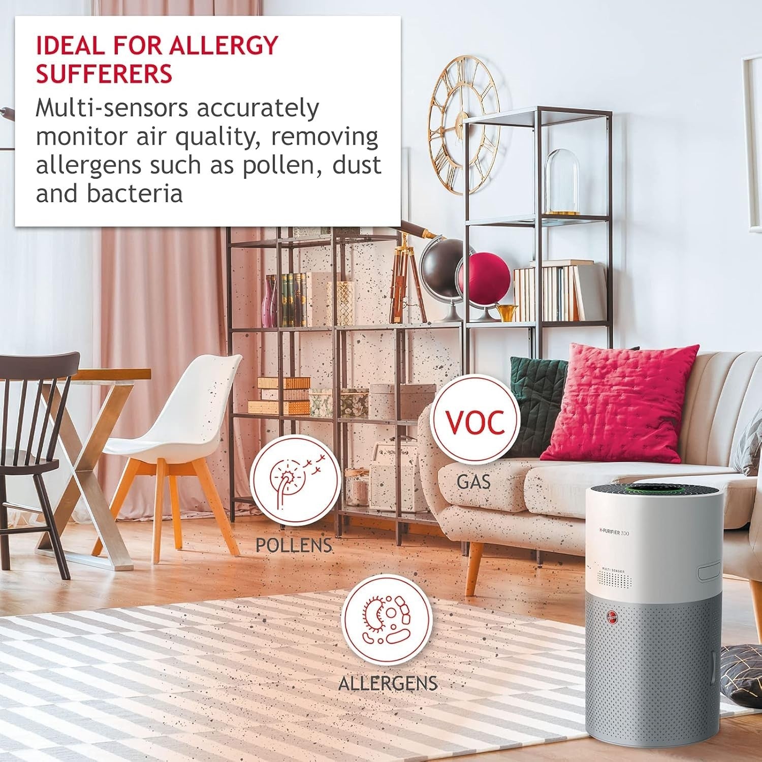 HEPA Air Purifier 99.97% Allergy Pollen Dust Bluetooth Quiet Sleep