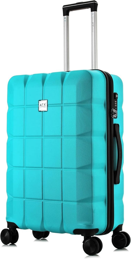 Medium ABS Hard Shell Suitcase 4 Spinner Wheels TSA Lock 65L Mint
