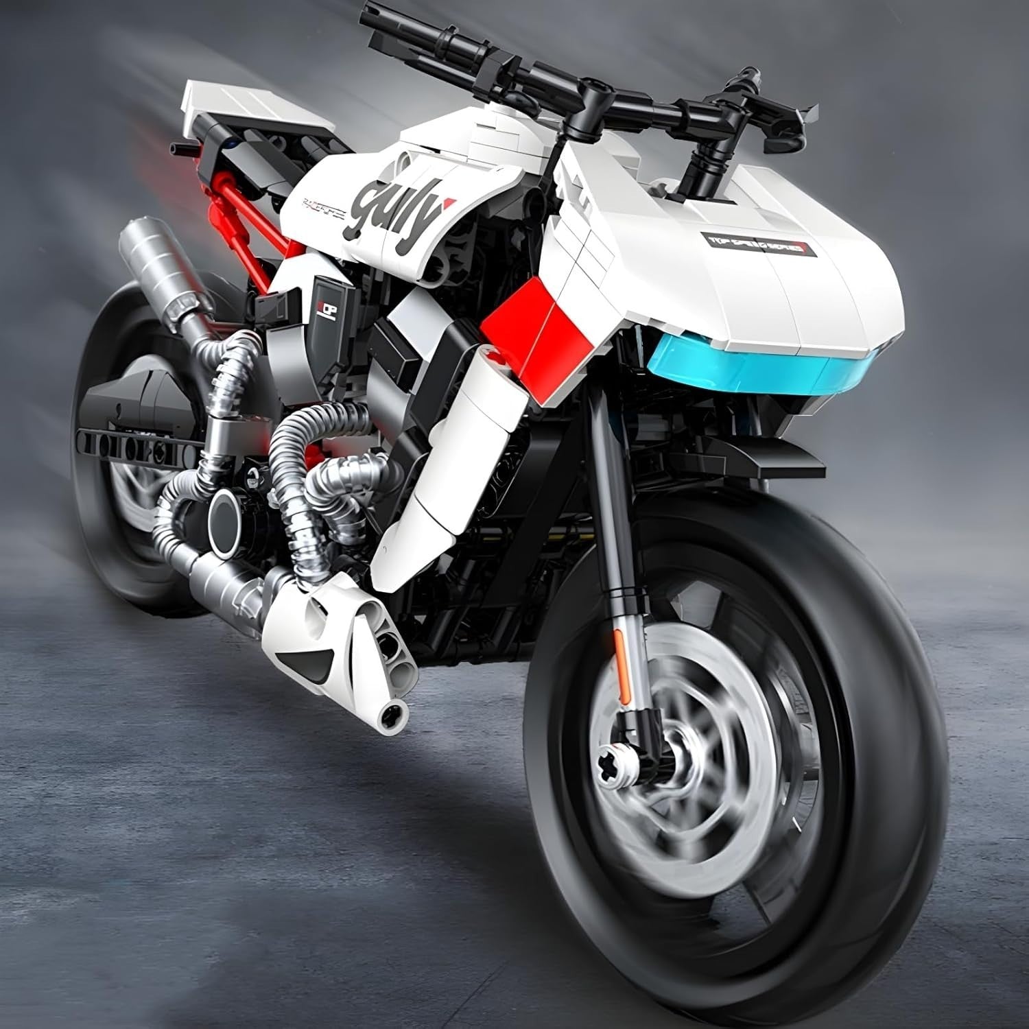 545 PCS Realistic Adventure Touring Motorcycle Model with Full Instructions