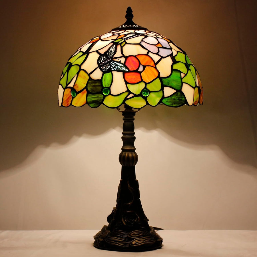 Antique Style Tiffany Stained Glass Table Lamp 30x30x48cm Warm Glow